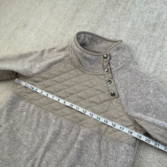 Abercrombie & Fitch Sherpa Fleece Half Snap Pullover Jacket Top S - Picture 6 of 10